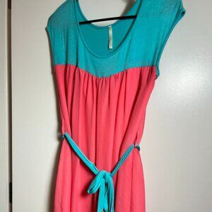 blue and pink modcloth dress